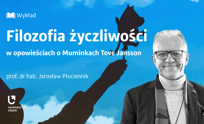 Zdjęcie portretowe prof. Płuciennika z napisem Filozofia życzliwości